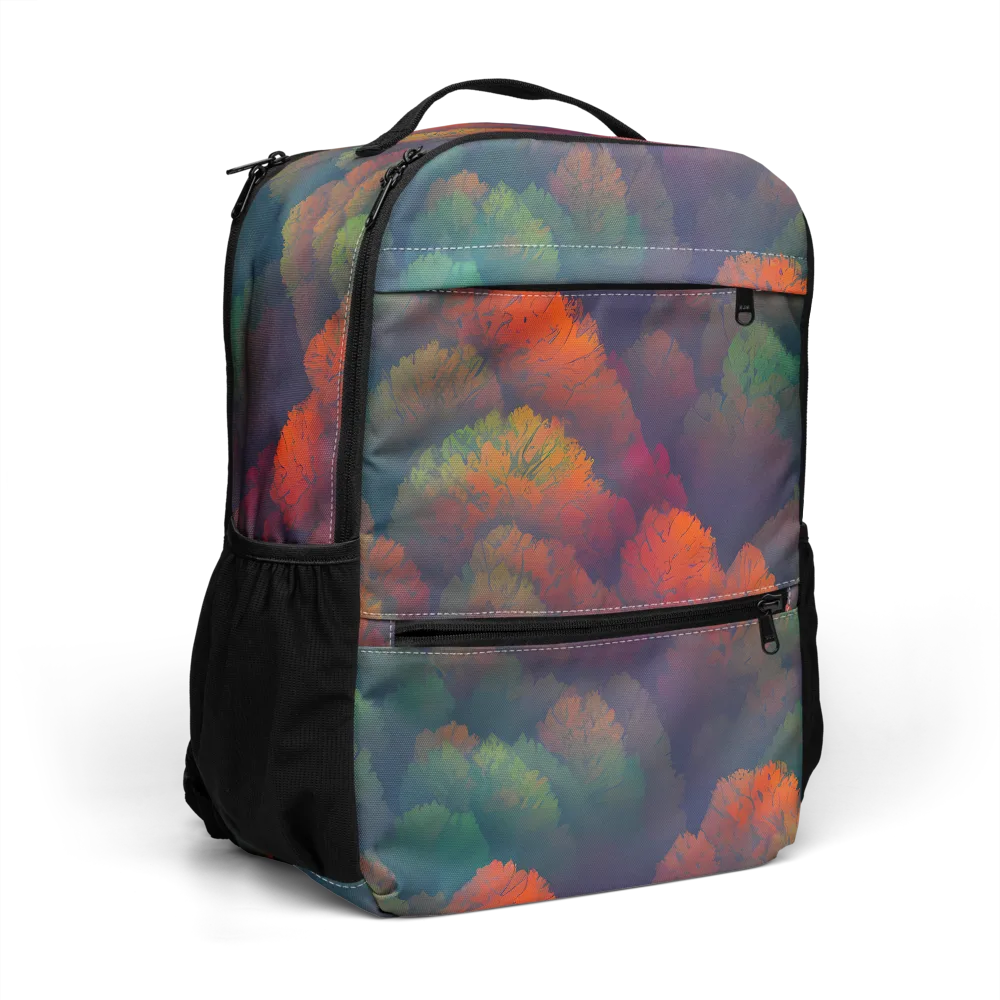 Flame-Kissed Foliage on Utility Backpack — Right Front