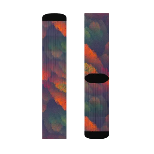 Flame-Kissed Foliage on a Socks