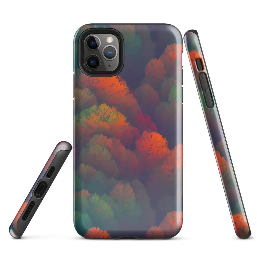 Flame-Kissed Foliage on Tough Case for iPhone® — Front