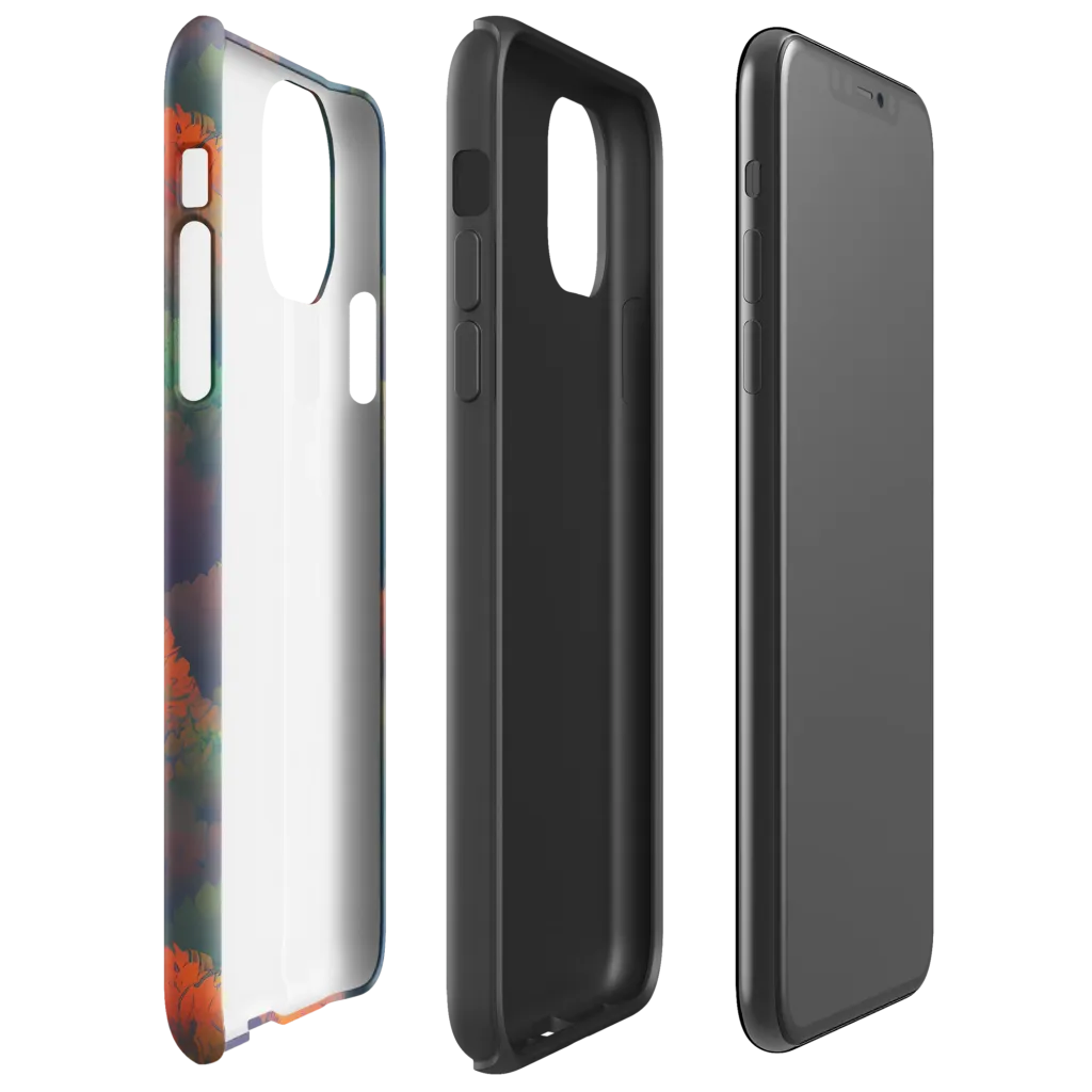 Flame-Kissed Foliage on Tough Case for iPhone® — Right