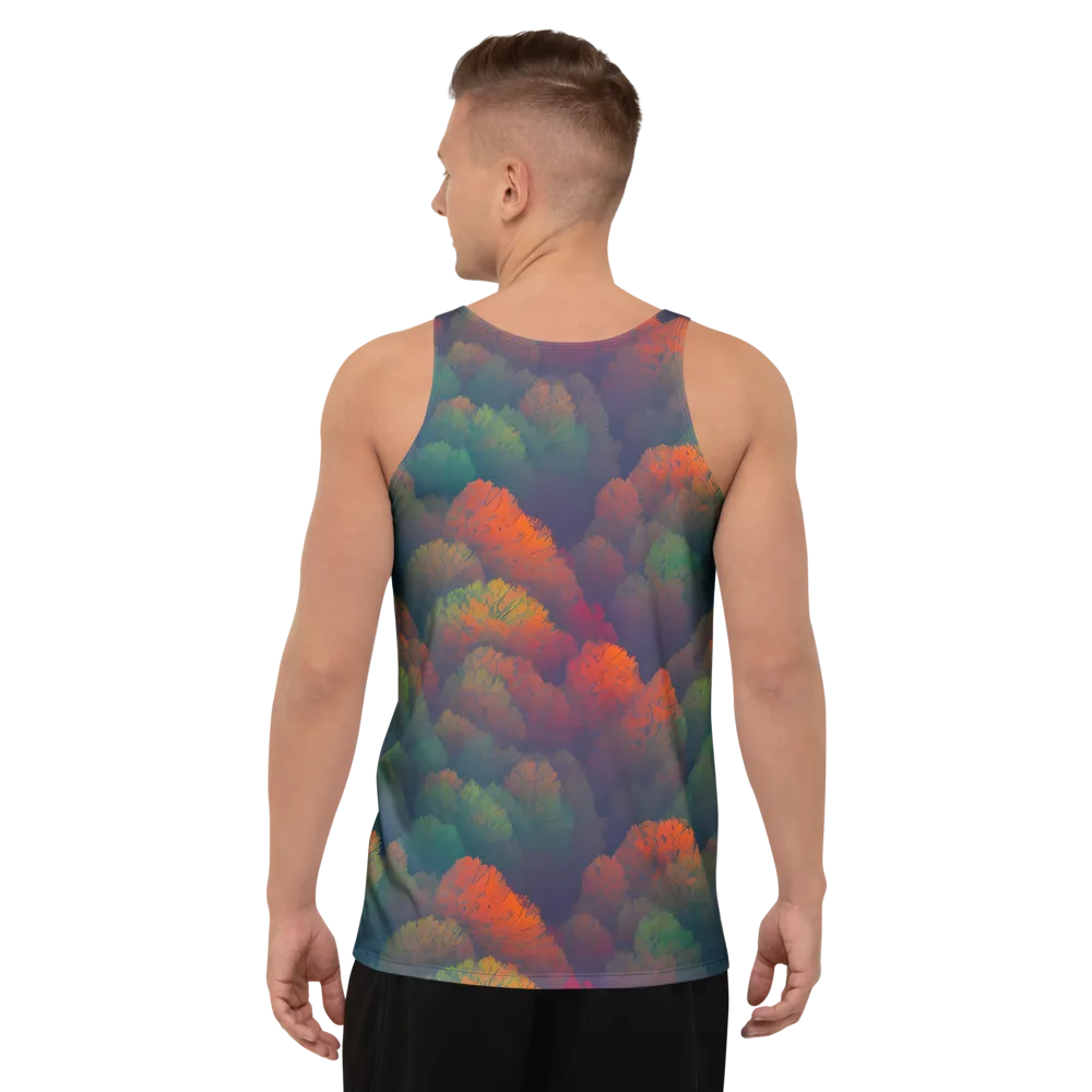 Flame-Kissed Foliage on Men's Tank Top — Back