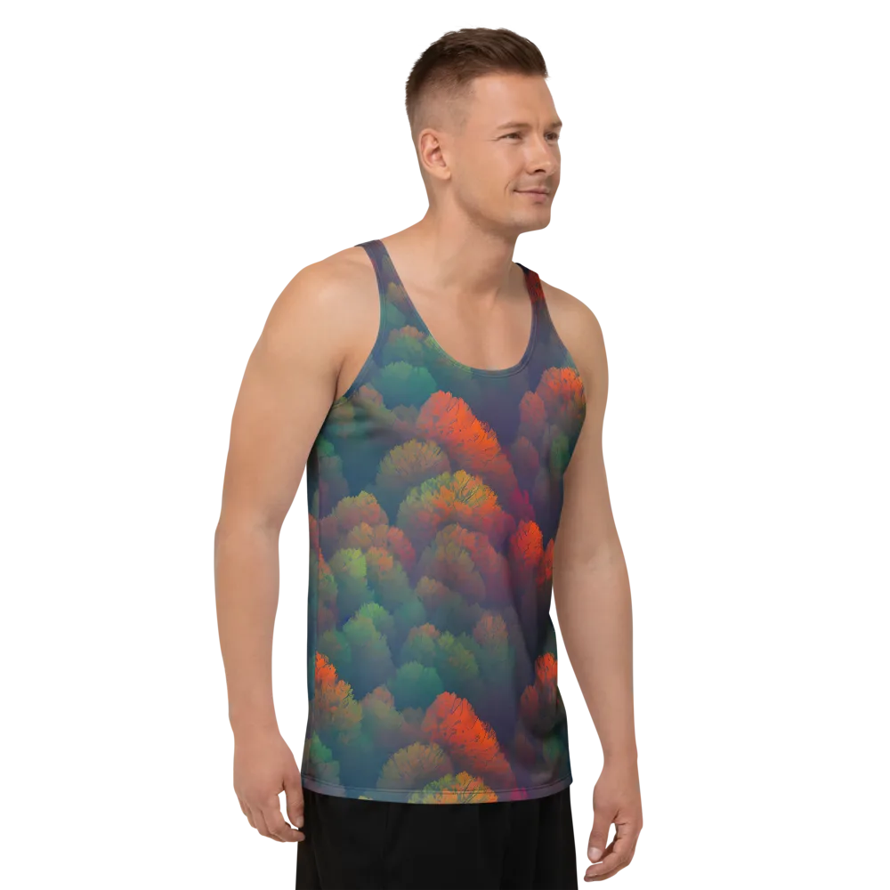 Flame-Kissed Foliage on Men's Tank Top — Right Front