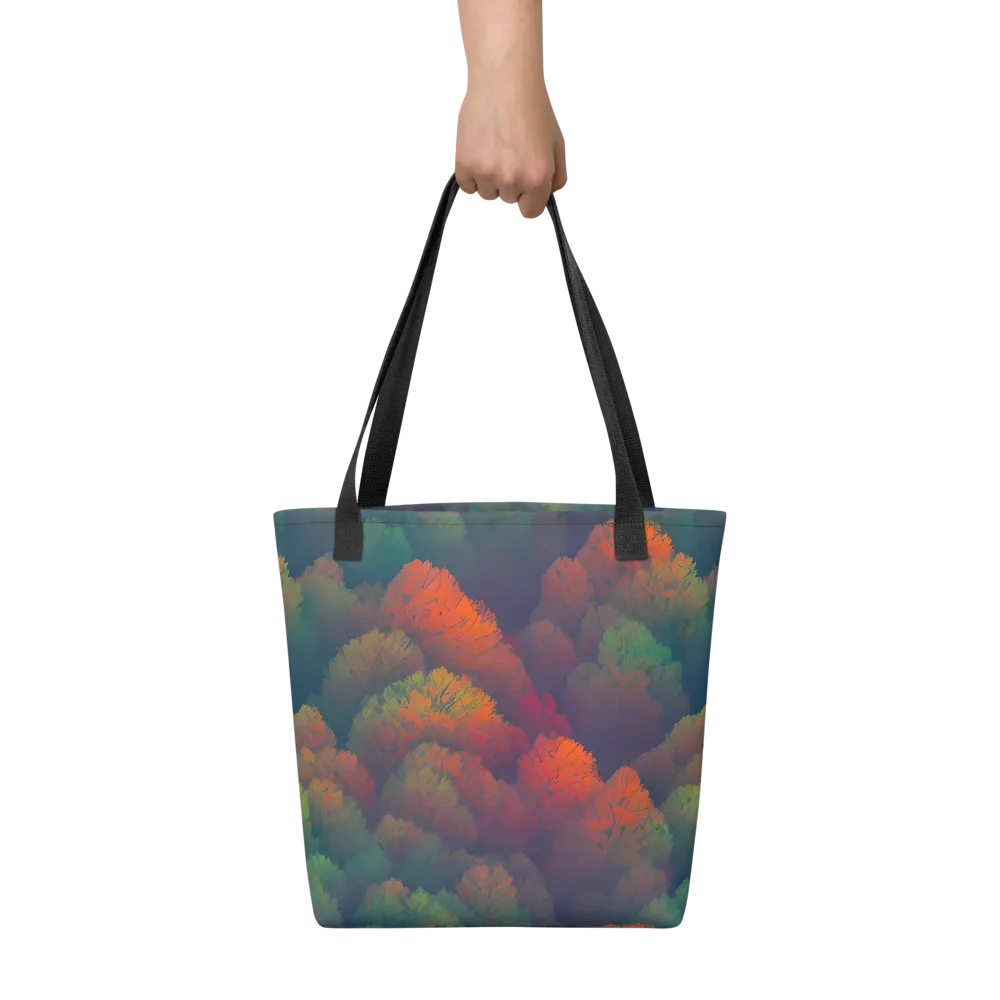Flame-Kissed Foliage on Tote Bag — Front