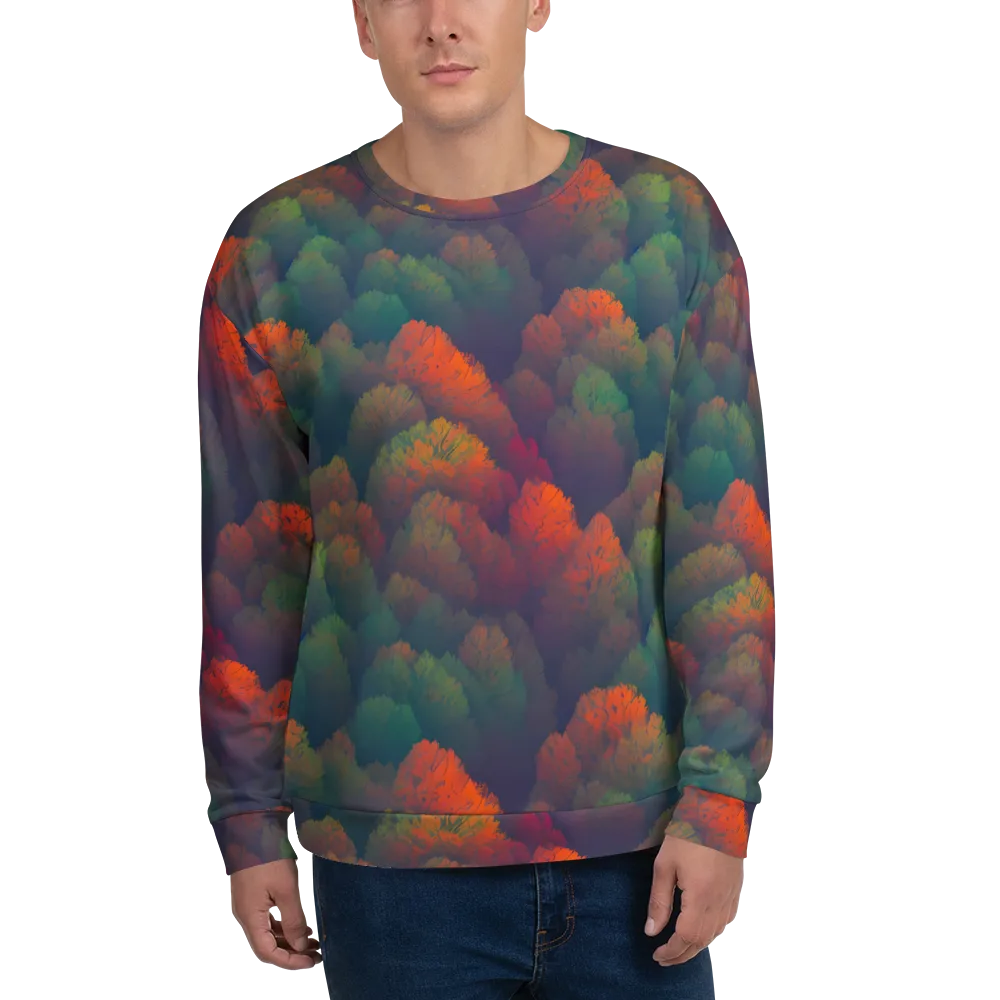 Flame-Kissed Foliage on Sweatshirt — Front