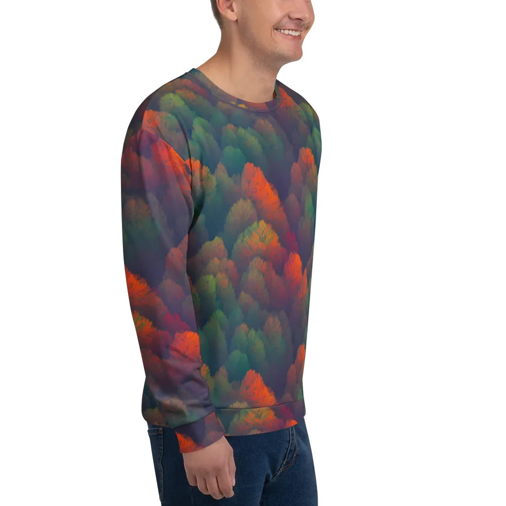 Flame-Kissed Foliage on Sweatshirt — Right Front