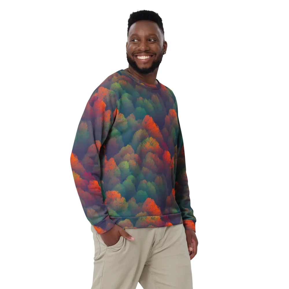 Flame-Kissed Foliage on Sweatshirt — Front