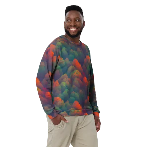 Flame-Kissed Foliage on a Sweatshirt
