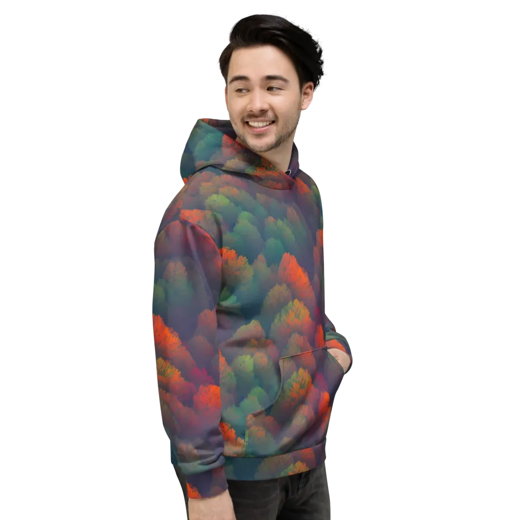 Flame-Kissed Foliage on Hoodie — Right