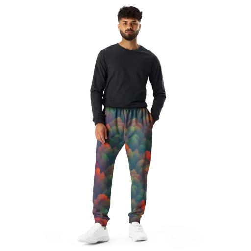 Flame-Kissed Foliage on a Men's Joggers