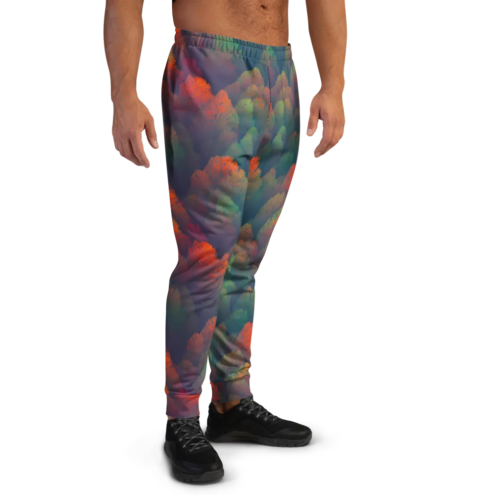 Flame-Kissed Foliage on Men's Joggers — Right