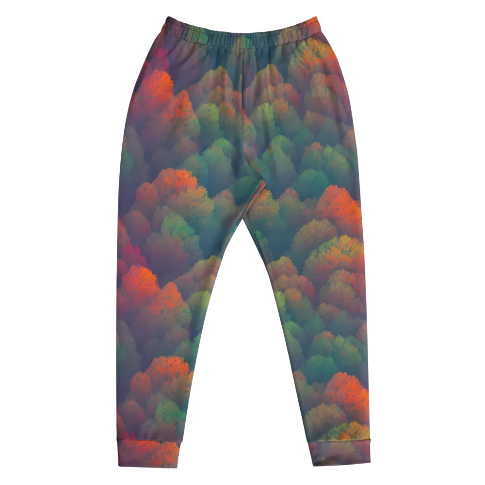 Flame-Kissed Foliage on Men's Joggers — Front