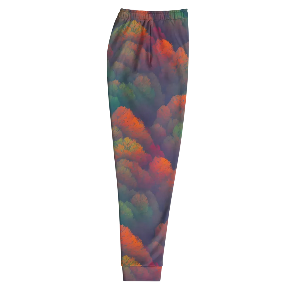 Flame-Kissed Foliage on Men's Joggers — Right