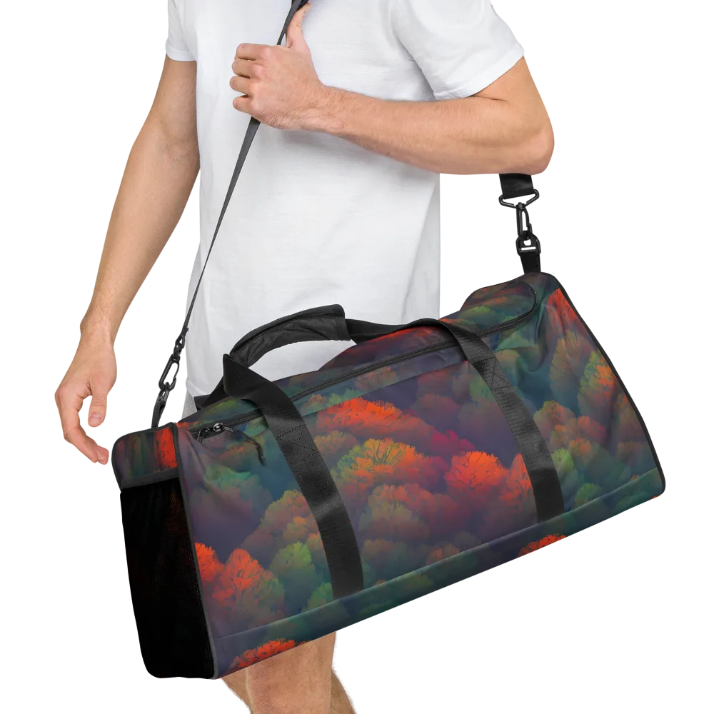 Flame-Kissed Foliage on Duffle Bag — Right Front