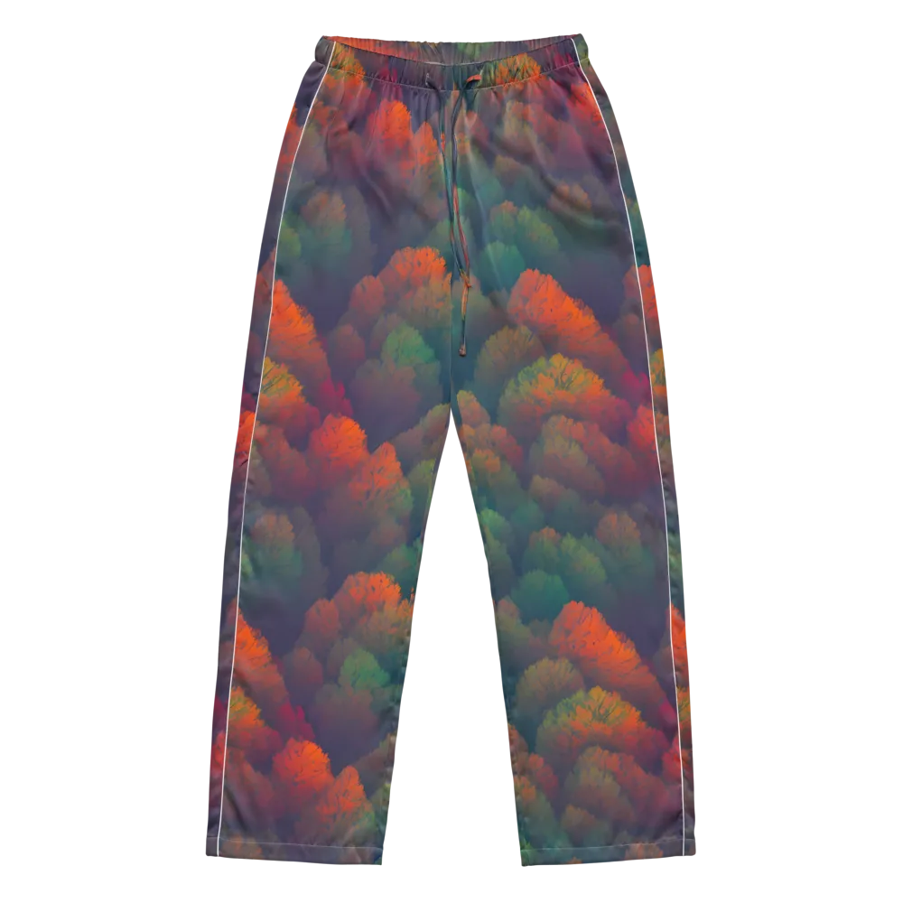 Flame-Kissed Foliage on Women's Pajama Pants — Front