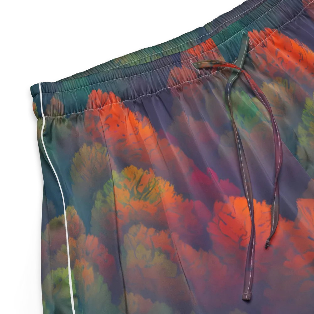 Flame-Kissed Foliage on Women's Pajama Shorts — Product details