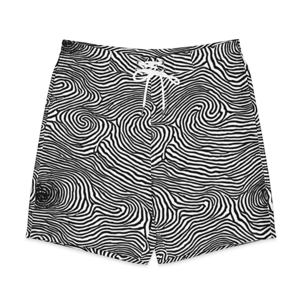 Black And White Rhapsody on Men's Board Shorts — Front