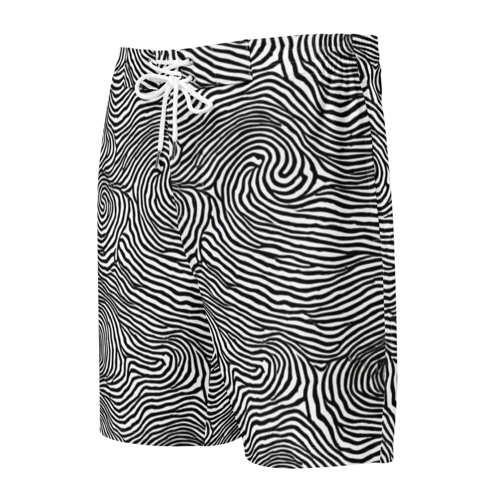 Black And White Rhapsody on Men's Board Shorts — Front