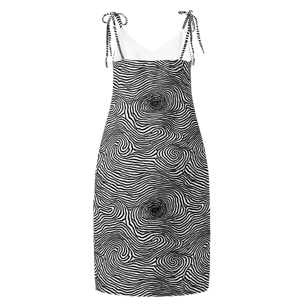 Black And White Rhapsody on Slip Dress — Back