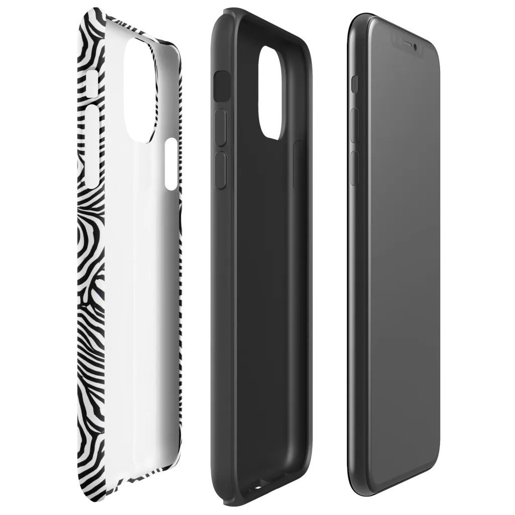 Black And White Rhapsody on Tough Case for iPhone® — Right
