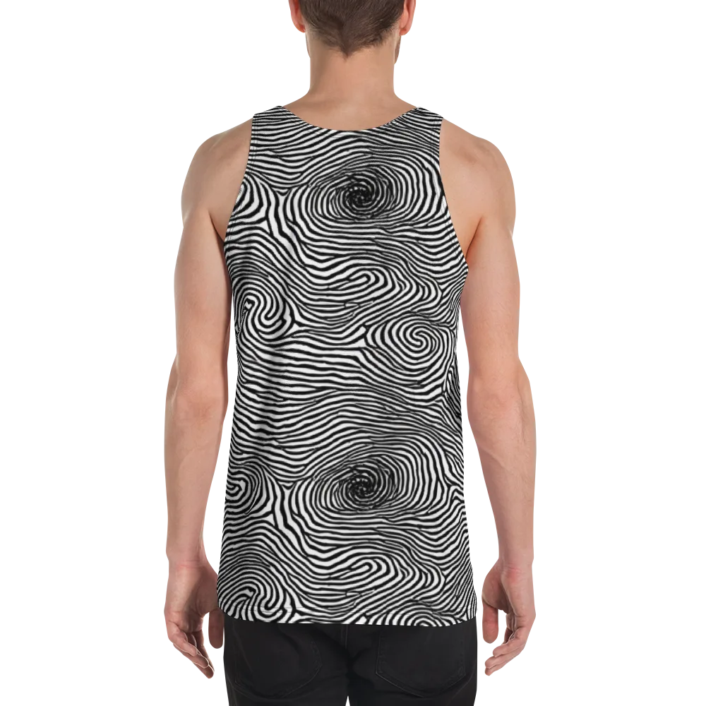 Black And White Rhapsody on Men's Tank Top — Back