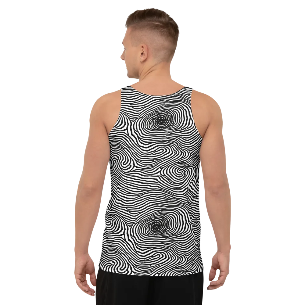 Black And White Rhapsody on Men's Tank Top — Back