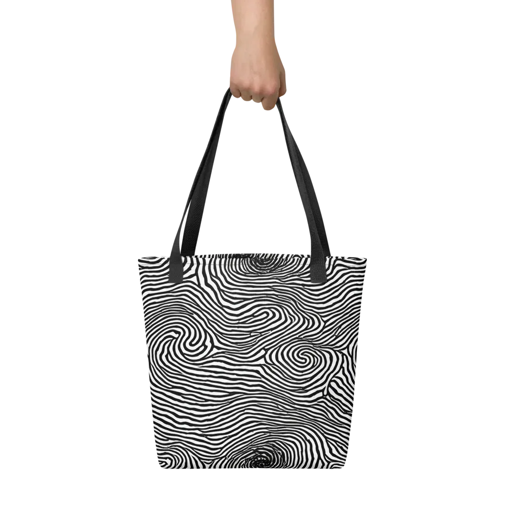 Black And White Rhapsody on Tote Bag — Front
