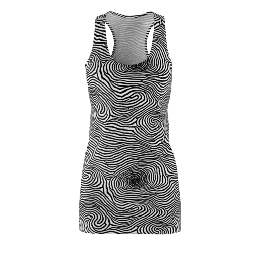 Black And White Rhapsody on a Racerback Dress