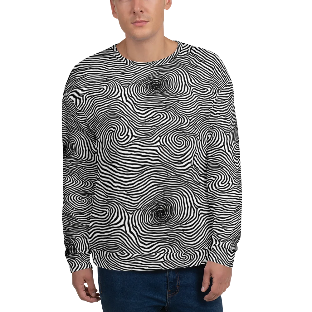 Black And White Rhapsody on Sweatshirt — Front
