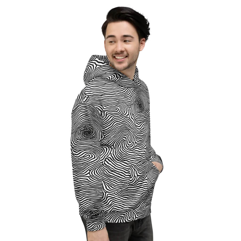 Black And White Rhapsody on Hoodie — Right