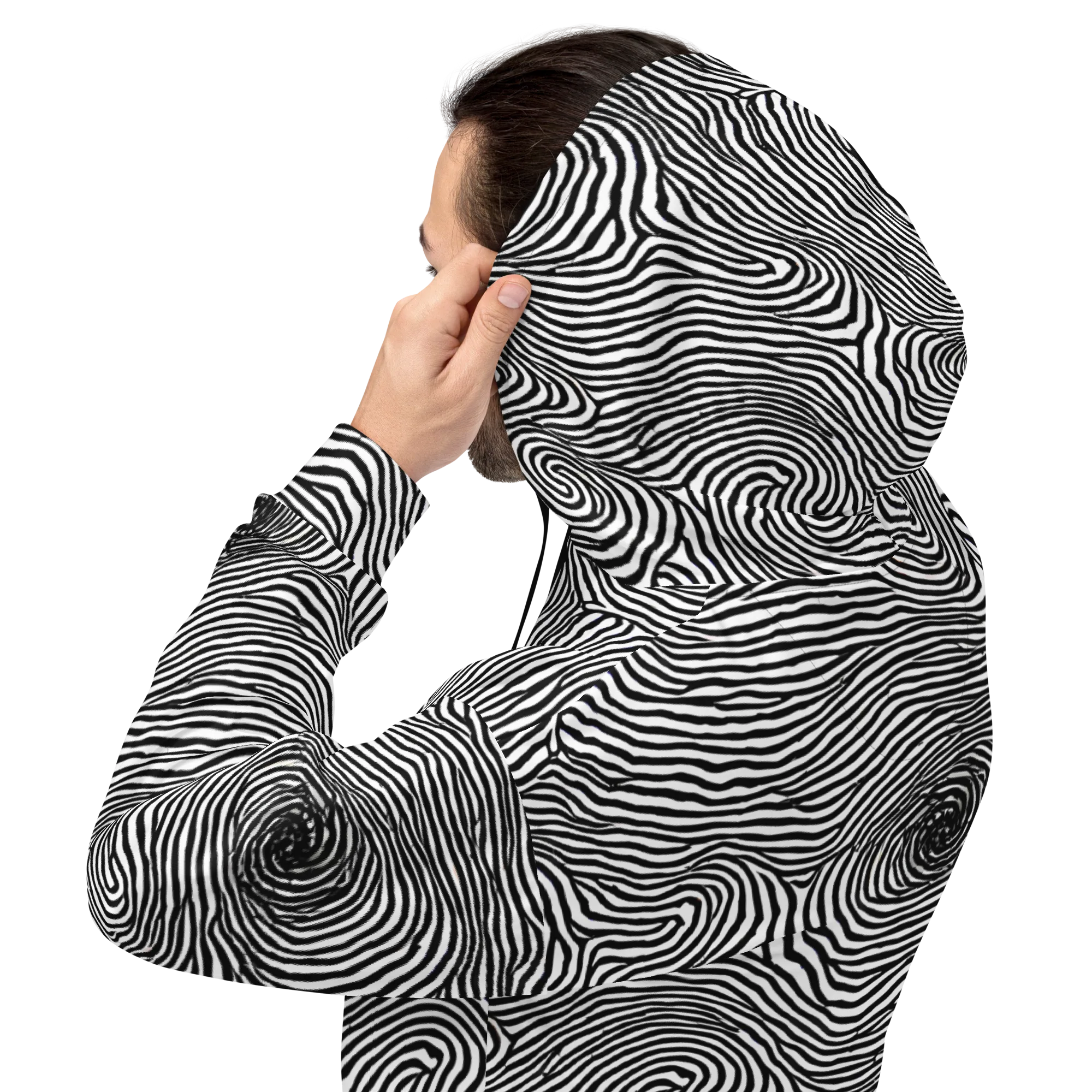 Black And White Rhapsody on Hoodie — Back