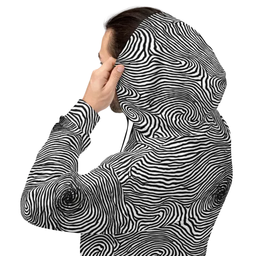Black And White Rhapsody on a Hoodie