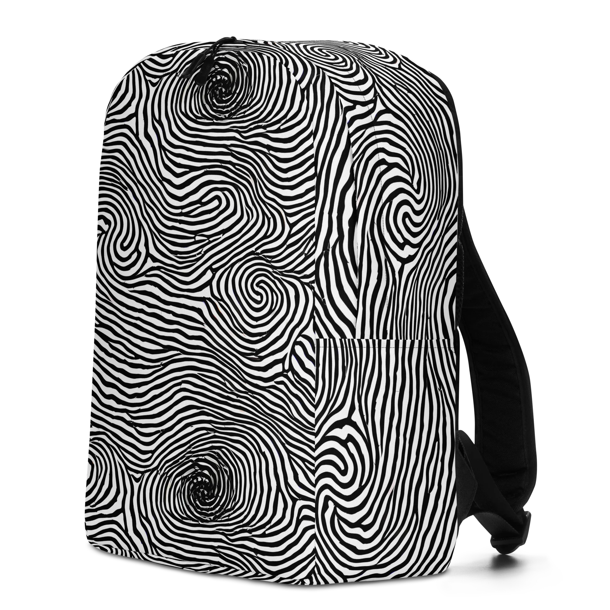 Black And White Rhapsody on Minimalist Backpack — Left