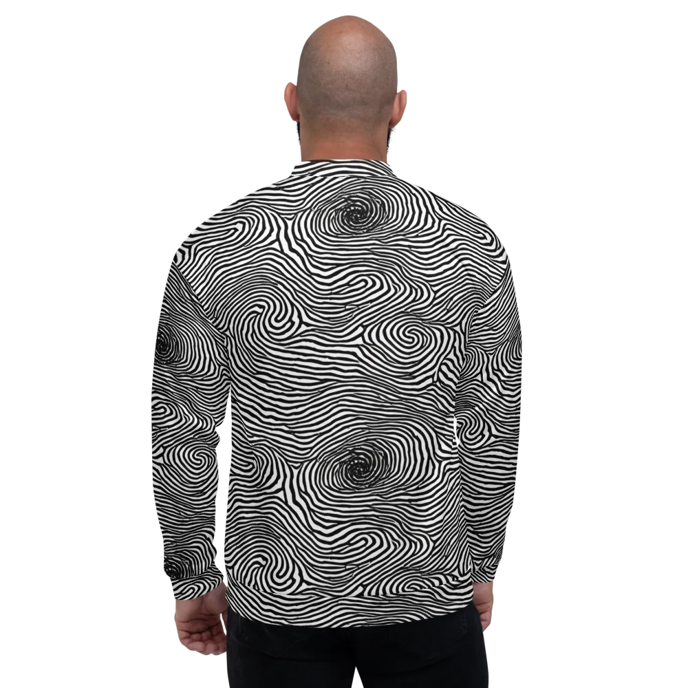 Black And White Rhapsody on Bomber Jacket — Back