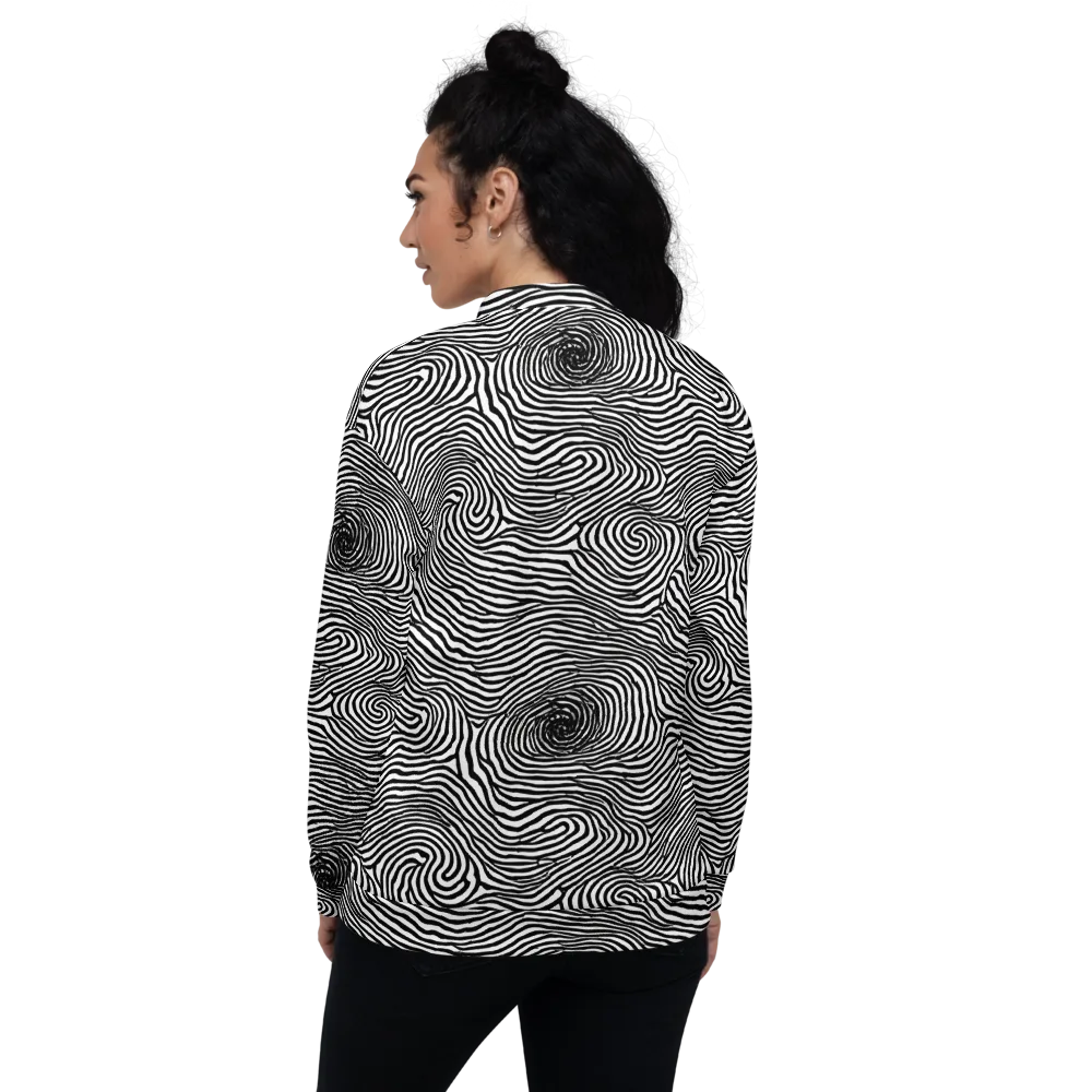 Black And White Rhapsody on Bomber Jacket — Back
