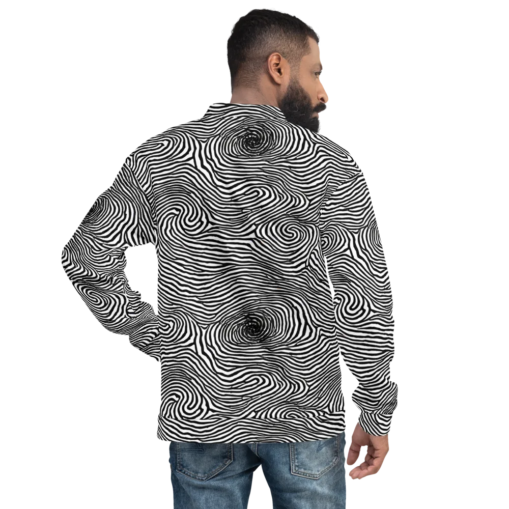 Black And White Rhapsody on Bomber Jacket — Back