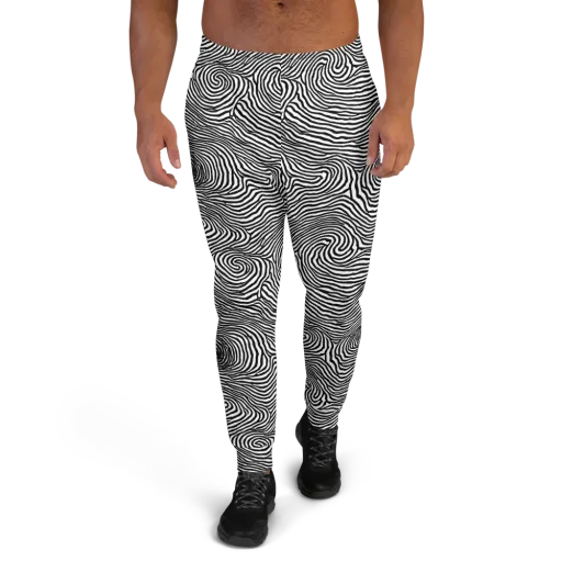 Black And White Rhapsody on a Men's Joggers