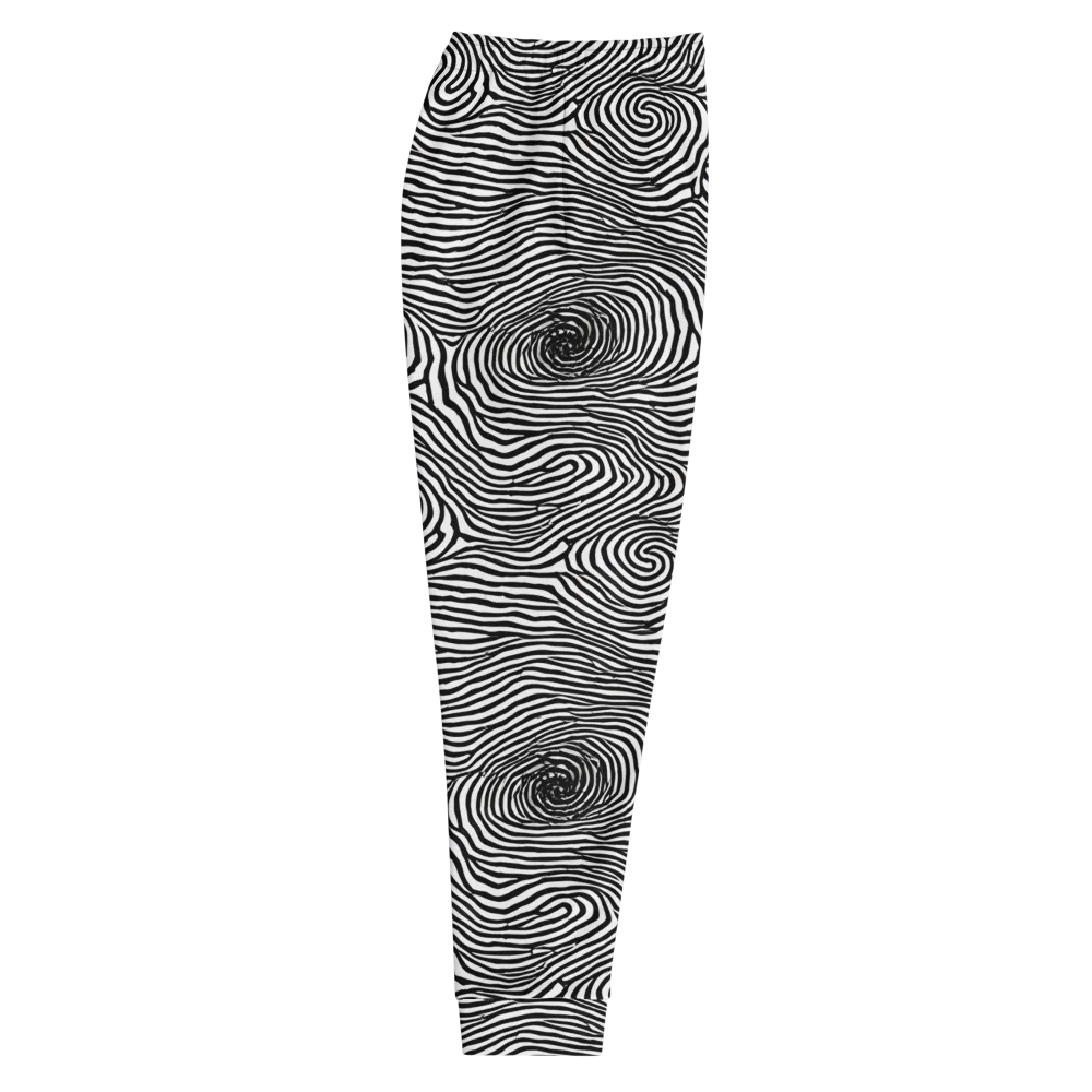 Black And White Rhapsody on Men's Joggers — Right