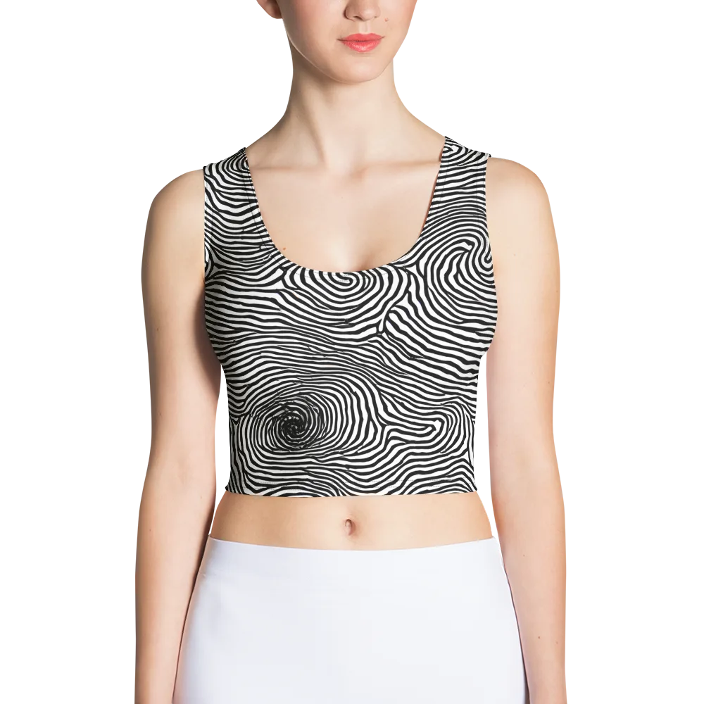Black And White Rhapsody on Crop Top — Front