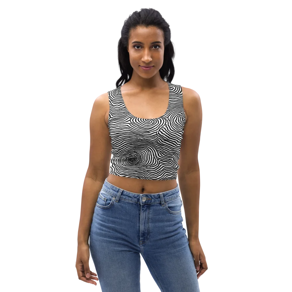 Black And White Rhapsody on Crop Top — Front