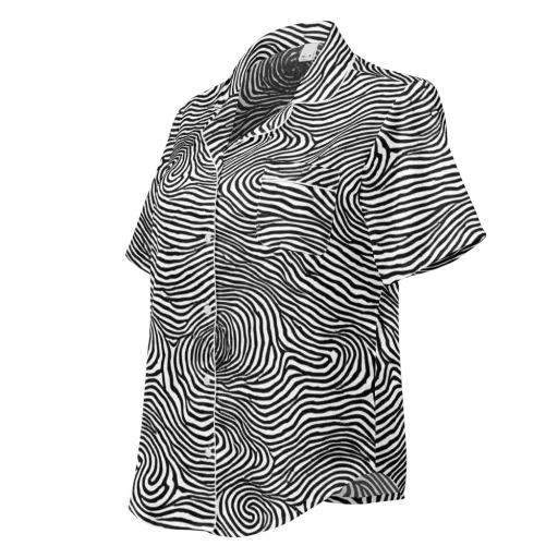 Black And White Rhapsody on a Women's Short Sleeve Pajama Top