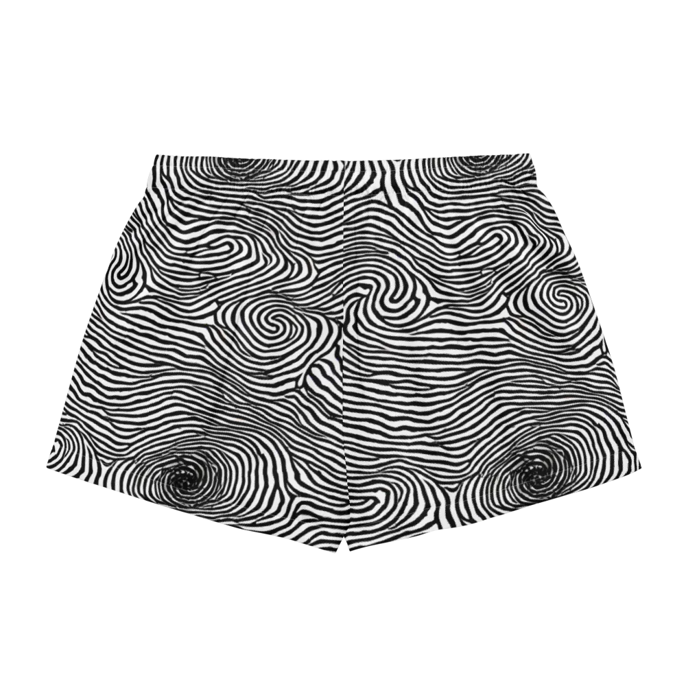 Black And White Rhapsody on Women's Pajama Shorts — Back