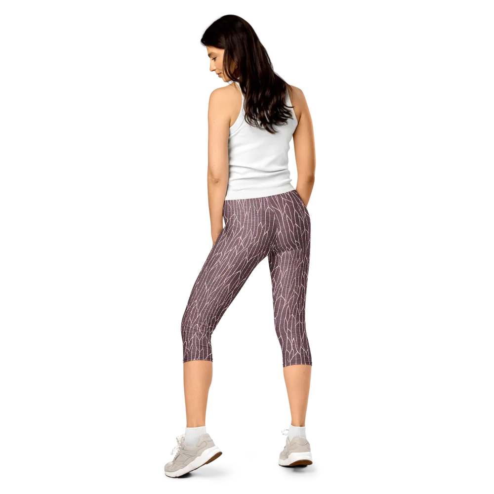 Rustic Flow on Capri Leggings — Back
