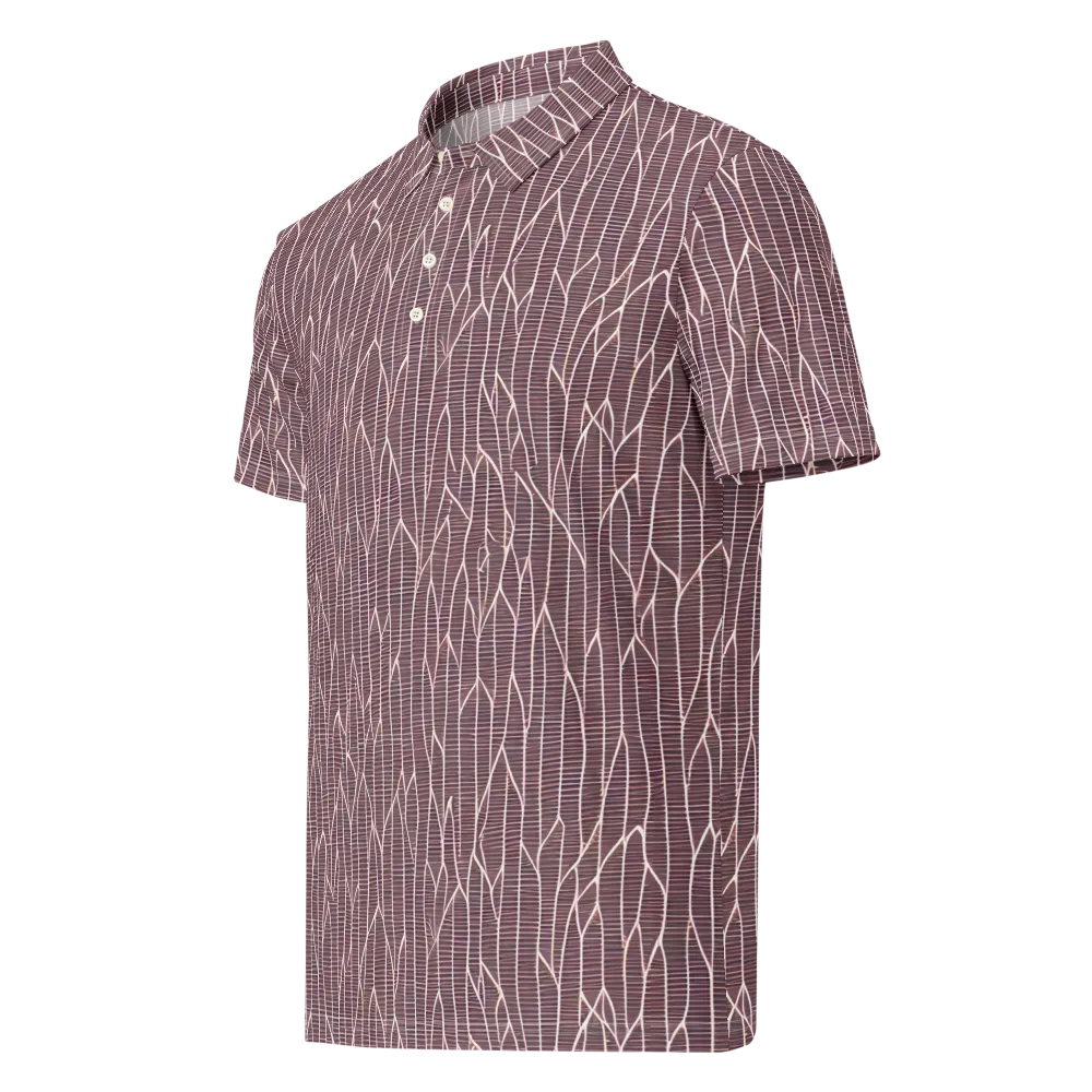 Rustic Flow on Men's Slim Fit Polo Shirt — Left Front