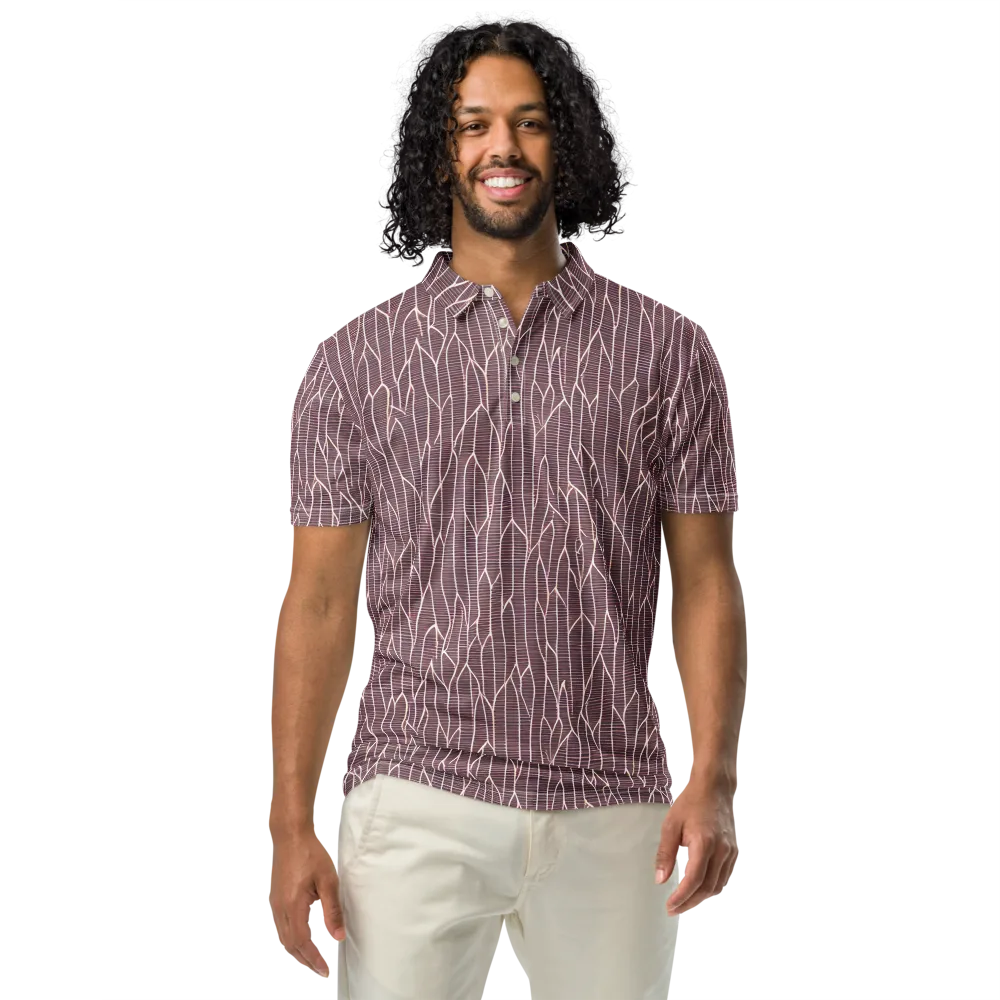 Rustic Flow on Men's Slim Fit Polo Shirt — Front