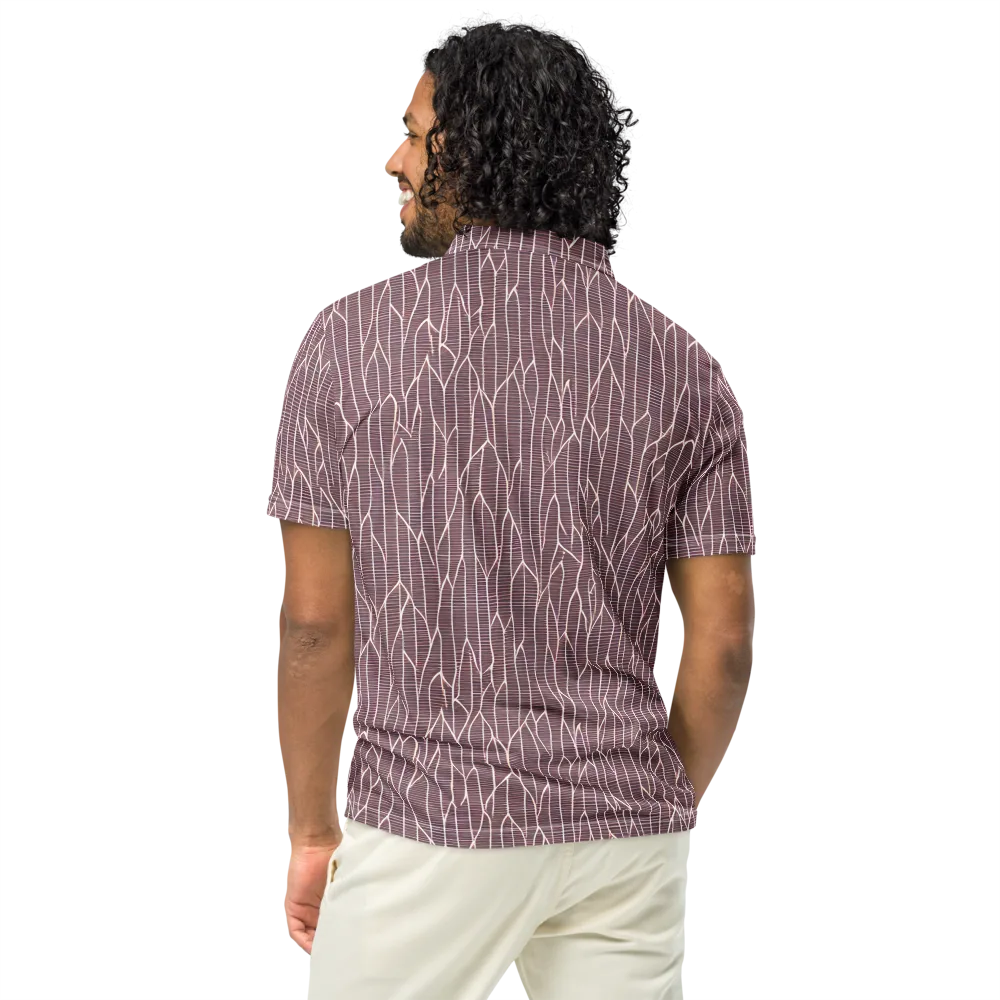 Rustic Flow on Men's Slim Fit Polo Shirt — Back