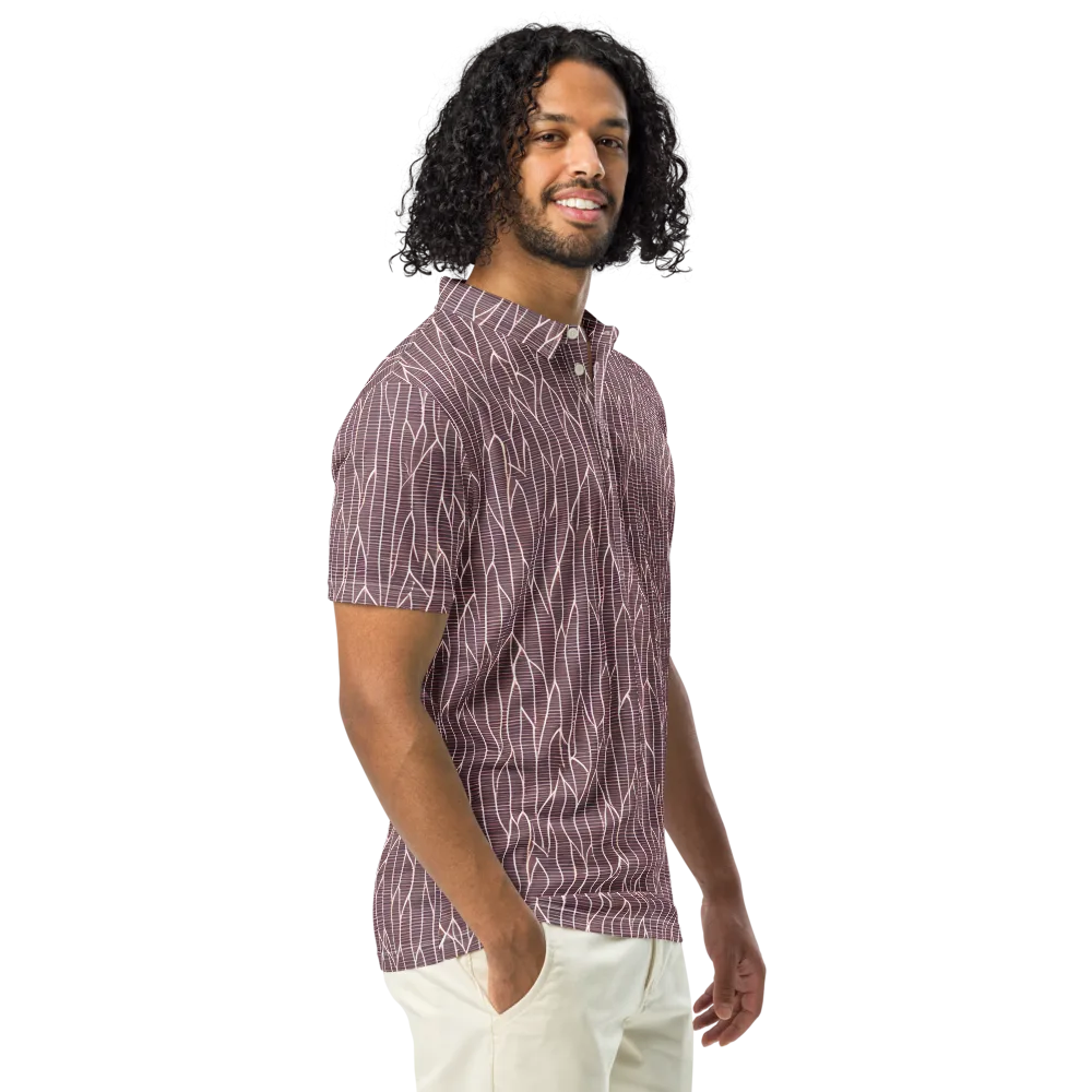 Rustic Flow on Men's Slim Fit Polo Shirt — Right Front