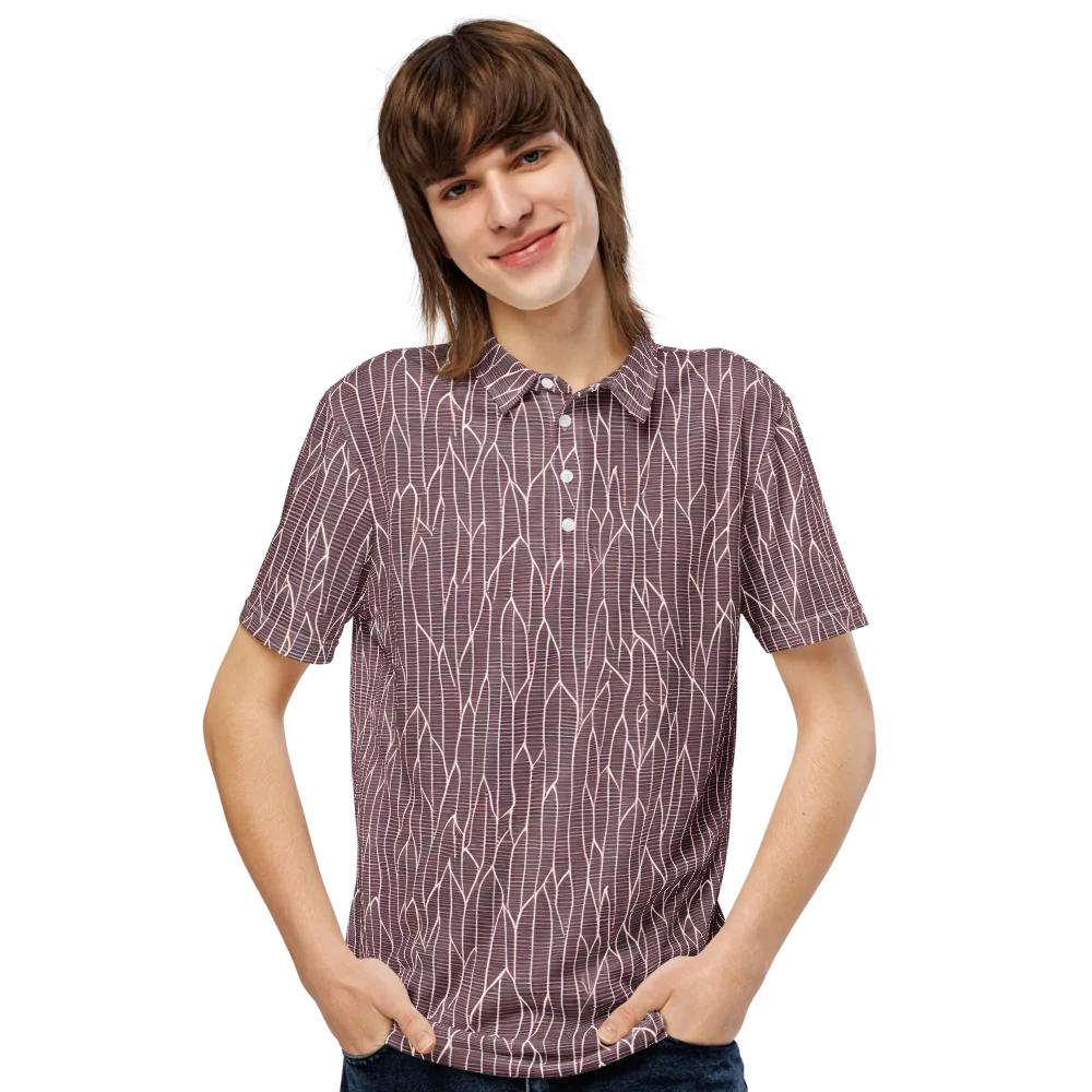 Rustic Flow on Men's Slim Fit Polo Shirt — Front