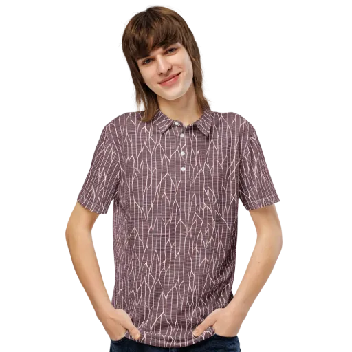 Rustic Flow on a Men's Slim Fit Polo Shirt