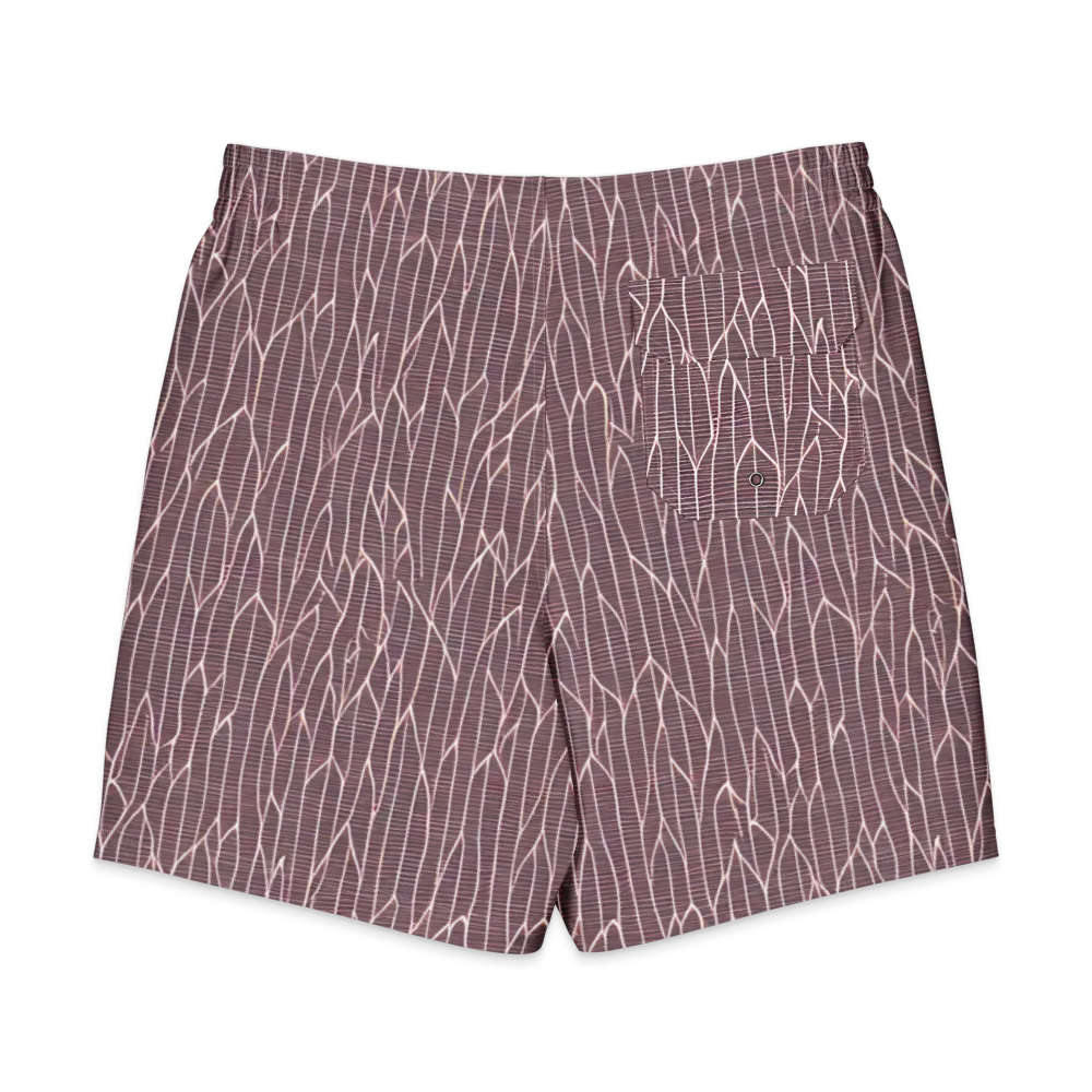 Rustic Flow on Men's Board Shorts — Back