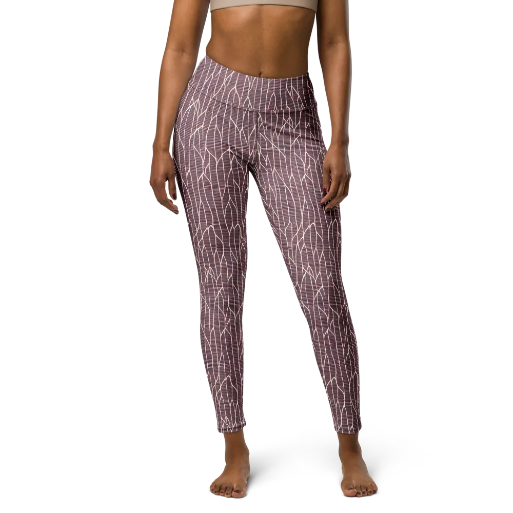 Rustic Flow on Yoga Leggings — Front